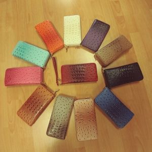 Tritexture Blush Single Zipper Wallet with Strap